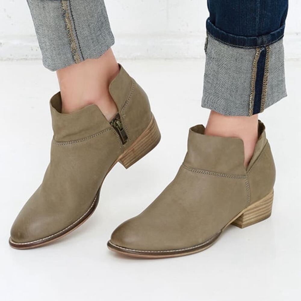 SEYCHELLES Anthropologie Snare Tan Leather Ankle Booties 6.5
